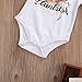 Baby Infant Girls White Color Short Sleeve Deer Head Bodysuit Romper Outfits (0-3 Months)