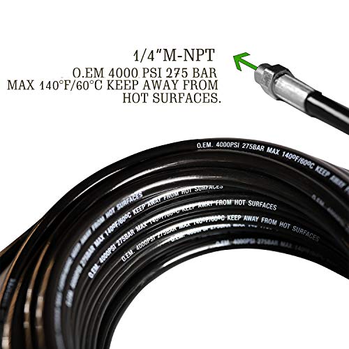 Xiny Tool Sewer Jetter Kit for Pressure Washer, 100 FT 1/4 Inch NPT