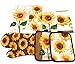 Mainstay Sunflower Kitchen Set Includes 2 Kitchen Towels, 2 Pot Holders, 1 Oven mitt & 2 dishcloths