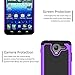 Kyocera Hydro Reach Case,Kyocera Hydro View Case, ANLI(TM) Hybrid Armor Shockproof Series Defender Protective Case Cover for Kyocera Hydro View C6742 / Kyocera Hydro Reach C6743 Purple