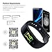 Yeartown Fitness Tracker, Activity Tracker OLED Color Screen Watch Smart Wristband with Heart Rate Test, IP67 Waterproof Sports Bracelet with Pedometer, Steps, Mileage Trails, Calorie Monitoring etc