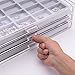 Ikee Design Acrylic 3 Drawers Jewelry Organizer Display Chest with Gray Compartment Trays. Made in Taiwan