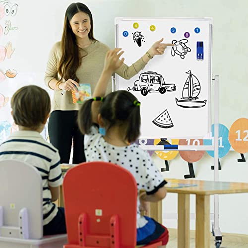 DoubleSided Dry Erase Board with Stand 40 X 28, Rolling