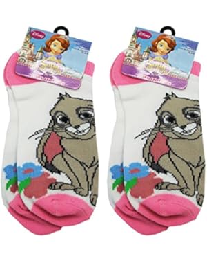 2 Pair Light Pink Clover Sofia the First Socks (Size 6-8)