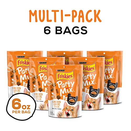 Purina Friskies Made in USA Facilities Cat Treats, Party Mix Chicken