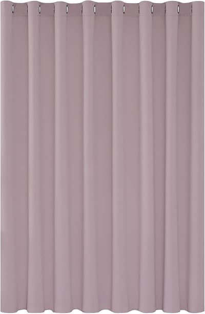 Deconovo Ring Top Blackout Curtain 100 x 84 in Baby Pink 1 Panel