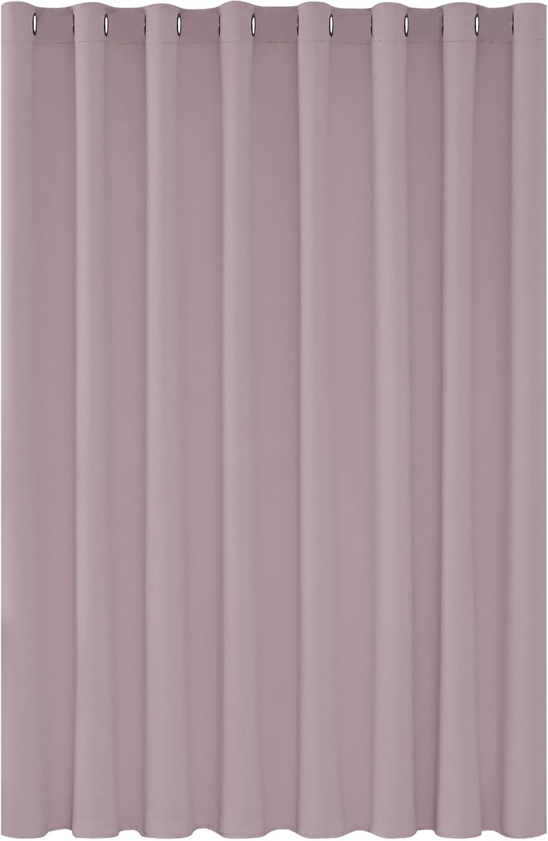 Deconovo Ring Top Blackout Curtain 100 x 84 in Baby Pink 1 Panel