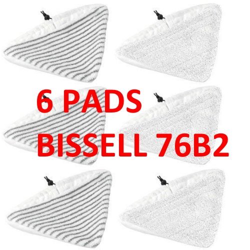 UPC 643845894665, 6 PACK BISSELL Steam Mop Select Replacement Pads, 2 pk, 76B2A Fit 94E9 compatible