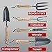 Gorgeous, 6-piece Garden Hand Tool Set inc. Cherry Red, Weather-Resistant Storage Bag – Gardening and Planting Kit Essentials – Sharp, Steel Planter Accessories with Ergonomic Wood Handlesthumb 4