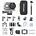 DBPOWER 4K Action Camera 12MP Ultra HD Waterproof Sports Cam with Built-in WiFi 170 Degree Wide Angle Lens 2 Inch LCD Screen Plus 1050mAh Rechargeable Battery (Camera+Accessories)
