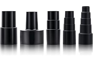 ABVSDU 5 PCS Vacuum Hose Adapter Kit, Universal Shop Vac Vacuum Hose Adapter, 2-1/2'' to 1-1/4'', 1-1/4'' to 1-3/8'' to 1-1/2'', 1-3/8'' to 1-1/4'', 32mm to 35mm, 32mm to 38mm, 32mm to 45mm for Wet Dry Shop