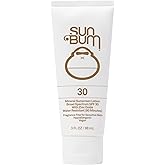 Sun Bum Mineral SPF 30 Sunscreen Body Lotion - Broad Spectrum Moisturizing Facial Sunscreen with Vitamin E - Vegan and Hawaii 104 Act Compliant (Without Octinoxate & Oxybenzone) - Travel Size - 3 oz