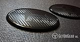 GetUrGear Front & Rear Carbon Fiber Badge Emblem for 2015-Up WRX/STI (Matte Black Carbon Black Stars)