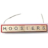 Indiana Hoosiers Christmas Ornament Letters Tiles Craft