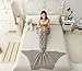 Amazing Mermaid Tail Blanket by ACRIMAX – Comfortable & Soft Design, Unique Fish Scale Knit Pattern, Eco-Friendly & Hypoallergenic Material, Large & Warm Snuggle Companion, Breath-Taking Gift Idea