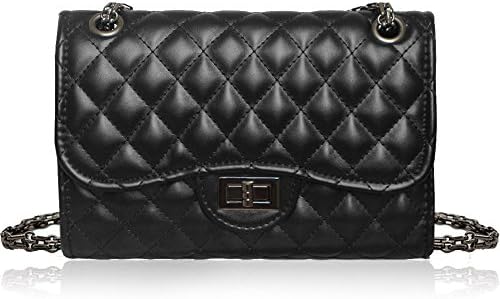 Solarfun Classic Crossbody Shoulder Bag for Women Quilted Purse With Metal Chain Strap