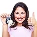 Zhanmai 5 Pack Teacher Gift Key Ring Heart Shaped Charm Keychain for Women (Heart Pendant)
