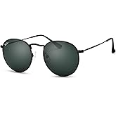 Pro Acme Round Sunglasses Glass Lens Metal Frame Retro Circle Sun Glasses for Women Men
