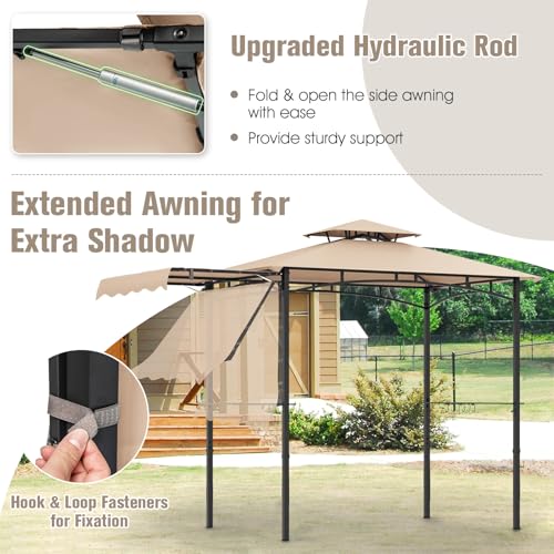 Tangkula 11x5 FT BBQ Grill Gazebo Review: Vented Canopy with Side Awning & Shelves image 12