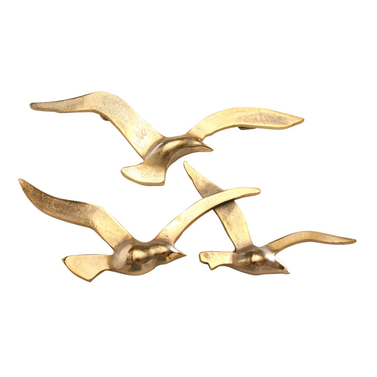 Boltze Birdy 1011623 Wall Art Metal Wall Decoration with Maritime Design for Hallway/Living Room/Dining Room/Gold