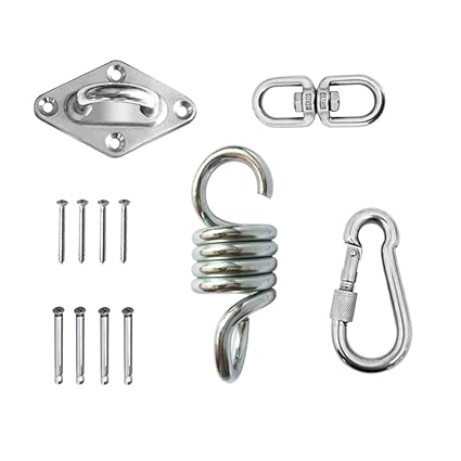 VTurboWay Hammock Hanging Kit, 500Lb Weight Limit, 304 Stainless Steel Hook Heavy Duty Hanger & Swivel Hook Snap