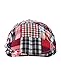 NYFASHION101 Men's Multicolor Plaid Patchwork Buttoned Duck Bill Newsboy Ivy Cap, Red