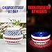 Color Changing Mosaic Solar Light, Pandawill Waterproof/Weatherproof Crystal Glass Globe Ball Light for for Garden, Patio, Party, Yard, Outdoor/Indoor Decorations (Stars and Stripes）