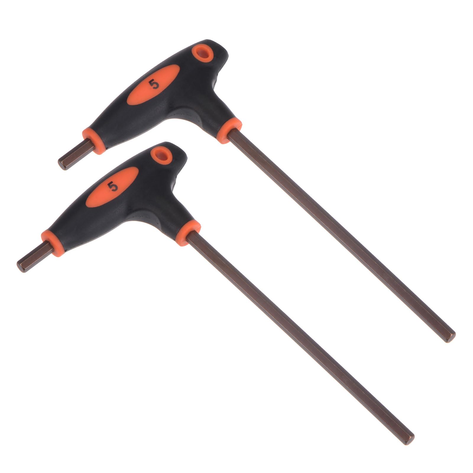 CoCud T-Handle Hex Key, 5mm Hex, S2 Steel Metric T-Key Wrench Red - (Applications: for Basic Home Repair and Mechanical Maintenance), 2-Pieces
