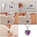 Valyria Angel Wing Birthstone Memorial Urn Necklace Stainless Steel Waterproof Cremation Jewelry,Purple