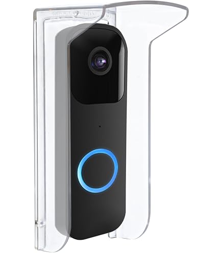 Clear Flip Cap Weatherproof Cover For Ring Doorbells & Keypads - Waterproof Rain Protection