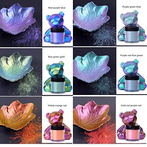 12 Colors Chameleon Powder Pigment, Changing Mica Powder for Epoxy