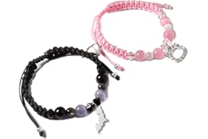 SKIRIFLA Friendship/Couples Bracelets Set, Spider Kitty Gwen Matching Bracelet for Couples Best Friend Bff and Family, Birthday Halloween Christmas Valentine's Day Gifts for BF GF Daughter Sister Bestie