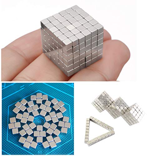 Xtozon 5MM 216 Pieces Magnetic Sculpture Cube Building Blocks Toys for Intelligence Learning, Magnet Executive Desk Toys and Stress Relief Toys for Adults (Silver) - Thumbnail 4