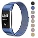 SWEES Metal Bands Compatible Fitbit Charge 2, Milanese Stainless Steel Metal Magnetic Replacement Wristband Small & Large (5.5