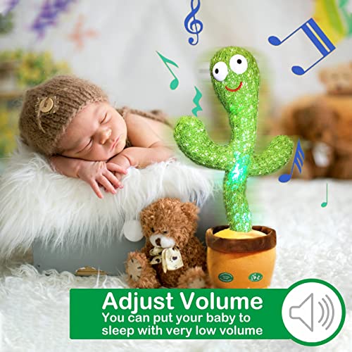 Pbooo Dancing Cactus Mimicking Toy,Talking Repeat Singing Sunny Cactus