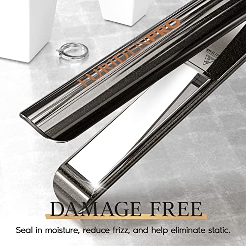 FURIDEN PRO Hair Straightener Flat Iron, Hair Straightener and Curler 2 in 1, Flat Iron Curling Iron in One, Hair Multi Styler Tools, No Frizz | Long-Lasting Finish(Black)