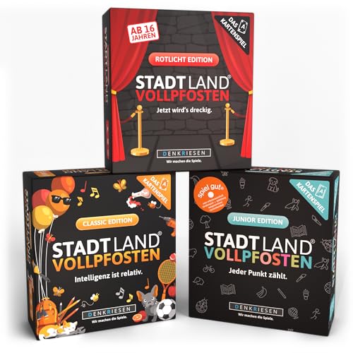 DENKRIESEN Stadt Land VOLLPFOSTEN Trio | Junior Classic Rotlicht
