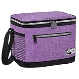 Insulated Lunch Bag for Women Men, Leakproof Thermal Reusable Lunch Box for Adult & Kids by Tirrinia, Lunch Cooler Tote for Office Work, Purple