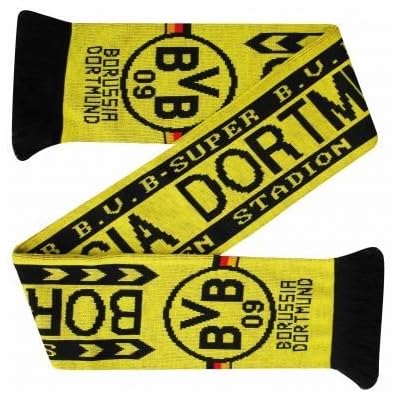 Écharpe Borussia Dortmund Officielle - Jaune Et Noir 100% Polyacrylique