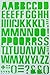 Jazzstick Large Alphabet Letters Decorative Sticker 5 sheets, Green 14B04