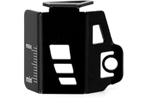 MODEER Rear Brake Fluid Reservoir Cover Protector Compatible with Yamaha MT03 MT07 MT09 MT25 YZFR1 YZFR1M YZFR3 YZFR6 YZFR15 YZFR15 V3 YZFR25-2022 MT 03 07 09 25 YZF R1 R3 R6 R15 Accessories (Black)