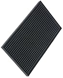 XieNie Bar Mat 6" x 12" Small Black, Coffee Mat for