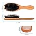 Hair Brush OSORD Boar Bristle Hair Brushes Natural Wooden Cushion Massage Anti Static Hair Brushes for Women Men and Kid Wood Comb and Hair Brush Cleaner Included