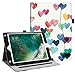 Fintie iPad 9.7 2018 2017 / iPad Air 2 / iPad Air Case - [Corner Protection] Multi-Angle Viewing Folio Cover w/Pocket, Auto Wake/Sleep for Apple iPad 6th / 5th Gen, iPad Air 1/2, Raining Hearts