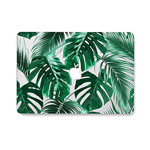 L2W MacBook Retina Pro 13 Case Model: A1502/A1425 Protective Hard Case, Plastic Rubber Coated Shell for Mac Pro 13" with Retina Display NOT CD-ROM (2012-2015 Version) - Tropical Palms Leaves 09
