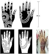 XMASIR 20 Pieces Temporary Tattoo Hand Stencils Kit for Women Girls view 2