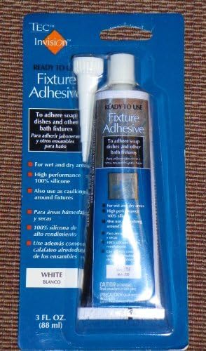 TEC Invision Fixture Adhesive High Performance 100% Silicone, 3oz (White) by TEC Invision