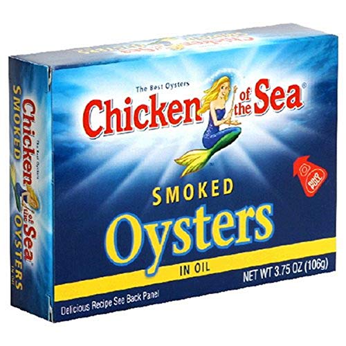Chicken of the Sea Smoked Oysters in Oil, Canned Oysters, Great for