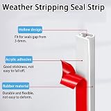 Zayejod 6M D-Shape Rubber Weather Stripping Door Seal Self-Adhesive Black view 4
