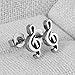 Music Note Earrings, Cat Eye Jewels Unisex Stainless Steel Musical Clef Note Stud Earrings